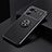 Ultra-thin Silicone Gel Soft Case Cover with Magnetic Finger Ring Stand JM2 for Oppo K10 5G Black