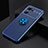 Ultra-thin Silicone Gel Soft Case Cover with Magnetic Finger Ring Stand JM2 for Oppo K10 5G Blue