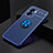 Ultra-thin Silicone Gel Soft Case Cover with Magnetic Finger Ring Stand JM2 for Oppo K10 5G India Blue