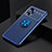 Ultra-thin Silicone Gel Soft Case Cover with Magnetic Finger Ring Stand JM2 for Oppo K10 Pro 5G Blue