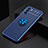 Ultra-thin Silicone Gel Soft Case Cover with Magnetic Finger Ring Stand JM2 for Oppo K9 Pro 5G Blue