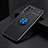 Ultra-thin Silicone Gel Soft Case Cover with Magnetic Finger Ring Stand JM2 for Realme 9 SE 5G Blue and Black