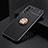 Ultra-thin Silicone Gel Soft Case Cover with Magnetic Finger Ring Stand JM2 for Realme Q3s 5G Gold and Black