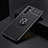 Ultra-thin Silicone Gel Soft Case Cover with Magnetic Finger Ring Stand JM2 for Samsung Galaxy A05s Black