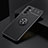 Ultra-thin Silicone Gel Soft Case Cover with Magnetic Finger Ring Stand JM2 for Samsung Galaxy A15 4G Black