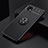 Ultra-thin Silicone Gel Soft Case Cover with Magnetic Finger Ring Stand JM2 for Samsung Galaxy A22 5G Black