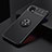 Ultra-thin Silicone Gel Soft Case Cover with Magnetic Finger Ring Stand JM2 for Samsung Galaxy A22s 5G Black