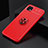 Ultra-thin Silicone Gel Soft Case Cover with Magnetic Finger Ring Stand JM2 for Samsung Galaxy F42 5G