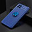 Ultra-thin Silicone Gel Soft Case Cover with Magnetic Finger Ring Stand JM2 for Samsung Galaxy M62 4G