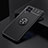 Ultra-thin Silicone Gel Soft Case Cover with Magnetic Finger Ring Stand JM2 for Samsung Galaxy M62 4G Black