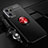 Ultra-thin Silicone Gel Soft Case Cover with Magnetic Finger Ring Stand JM3 for OnePlus Nord CE 2 5G