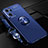 Ultra-thin Silicone Gel Soft Case Cover with Magnetic Finger Ring Stand JM3 for OnePlus Nord CE 2 5G Blue