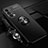 Ultra-thin Silicone Gel Soft Case Cover with Magnetic Finger Ring Stand JM3 for Oppo A74 5G Black
