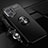 Ultra-thin Silicone Gel Soft Case Cover with Magnetic Finger Ring Stand JM3 for Oppo Find X5 5G Black