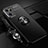 Ultra-thin Silicone Gel Soft Case Cover with Magnetic Finger Ring Stand JM3 for Oppo Find X5 Lite 5G