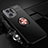 Ultra-thin Silicone Gel Soft Case Cover with Magnetic Finger Ring Stand JM3 for Oppo Find X5 Pro 5G