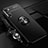 Ultra-thin Silicone Gel Soft Case Cover with Magnetic Finger Ring Stand JM3 for Oppo K9 Pro 5G Black