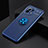 Ultra-thin Silicone Gel Soft Case Cover with Magnetic Finger Ring Stand K01 for Xiaomi Mi 11 Lite 4G Blue