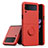 Ultra-thin Silicone Gel Soft Case Cover with Magnetic Finger Ring Stand QW1 for Samsung Galaxy Z Flip3 5G