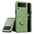 Ultra-thin Silicone Gel Soft Case Cover with Magnetic Finger Ring Stand QW1 for Samsung Galaxy Z Flip3 5G