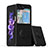 Ultra-thin Silicone Gel Soft Case Cover with Magnetic Finger Ring Stand QW1 for Samsung Galaxy Z Flip5 5G