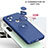 Ultra-thin Silicone Gel Soft Case Cover with Magnetic Finger Ring Stand QW1 for Xiaomi Poco C50