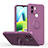 Ultra-thin Silicone Gel Soft Case Cover with Magnetic Finger Ring Stand QW1 for Xiaomi Poco C50 Purple