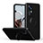 Ultra-thin Silicone Gel Soft Case Cover with Magnetic Finger Ring Stand QW1 for Xiaomi Redmi K50 Ultra 5G Black