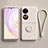 Ultra-thin Silicone Gel Soft Case Cover with Magnetic Finger Ring Stand S01 for Huawei P50 Pocket