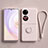 Ultra-thin Silicone Gel Soft Case Cover with Magnetic Finger Ring Stand S01 for Huawei P60 Pocket
