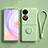 Ultra-thin Silicone Gel Soft Case Cover with Magnetic Finger Ring Stand S01 for Huawei Pocket S