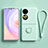 Ultra-thin Silicone Gel Soft Case Cover with Magnetic Finger Ring Stand S01 for Huawei Pocket S