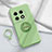 Ultra-thin Silicone Gel Soft Case Cover with Magnetic Finger Ring Stand S01 for OnePlus 11R 5G Green