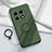 Ultra-thin Silicone Gel Soft Case Cover with Magnetic Finger Ring Stand S01 for OnePlus 11R 5G Midnight Green