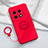 Ultra-thin Silicone Gel Soft Case Cover with Magnetic Finger Ring Stand S01 for OnePlus 11R 5G Red