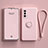 Ultra-thin Silicone Gel Soft Case Cover with Magnetic Finger Ring Stand S01 for OnePlus Nord N200 5G Pink