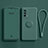 Ultra-thin Silicone Gel Soft Case Cover with Magnetic Finger Ring Stand S01 for Oppo A54 5G Green