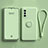 Ultra-thin Silicone Gel Soft Case Cover with Magnetic Finger Ring Stand S01 for Oppo A74 5G Matcha Green