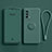 Ultra-thin Silicone Gel Soft Case Cover with Magnetic Finger Ring Stand S01 for Oppo A93 5G Green
