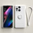 Ultra-thin Silicone Gel Soft Case Cover with Magnetic Finger Ring Stand S01 for Oppo Find X3 5G White