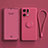 Ultra-thin Silicone Gel Soft Case Cover with Magnetic Finger Ring Stand S01 for Oppo Find X5 5G Hot Pink