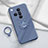 Ultra-thin Silicone Gel Soft Case Cover with Magnetic Finger Ring Stand S01 for Oppo Find X7 5G Lavender Gray