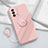 Ultra-thin Silicone Gel Soft Case Cover with Magnetic Finger Ring Stand S01 for Oppo K9 5G