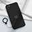 Ultra-thin Silicone Gel Soft Case Cover with Magnetic Finger Ring Stand S01 for Oppo Reno6 Pro 5G Black