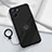 Ultra-thin Silicone Gel Soft Case Cover with Magnetic Finger Ring Stand S01 for Realme 10 5G Black