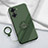 Ultra-thin Silicone Gel Soft Case Cover with Magnetic Finger Ring Stand S01 for Realme 10S 5G Midnight Green