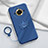 Ultra-thin Silicone Gel Soft Case Cover with Magnetic Finger Ring Stand S01 for Realme 11 Pro+ Plus 5G Blue