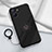 Ultra-thin Silicone Gel Soft Case Cover with Magnetic Finger Ring Stand S01 for Realme 9i 5G Black