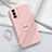 Ultra-thin Silicone Gel Soft Case Cover with Magnetic Finger Ring Stand S01 for Realme GT Master 5G Pink