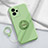 Ultra-thin Silicone Gel Soft Case Cover with Magnetic Finger Ring Stand S01 for Realme GT Neo 3T 5G Green